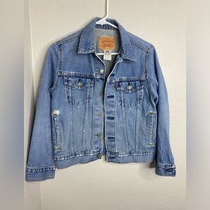 Levis 57511 Blue Stonewashed Blue Trucker Jacket Womens Size M